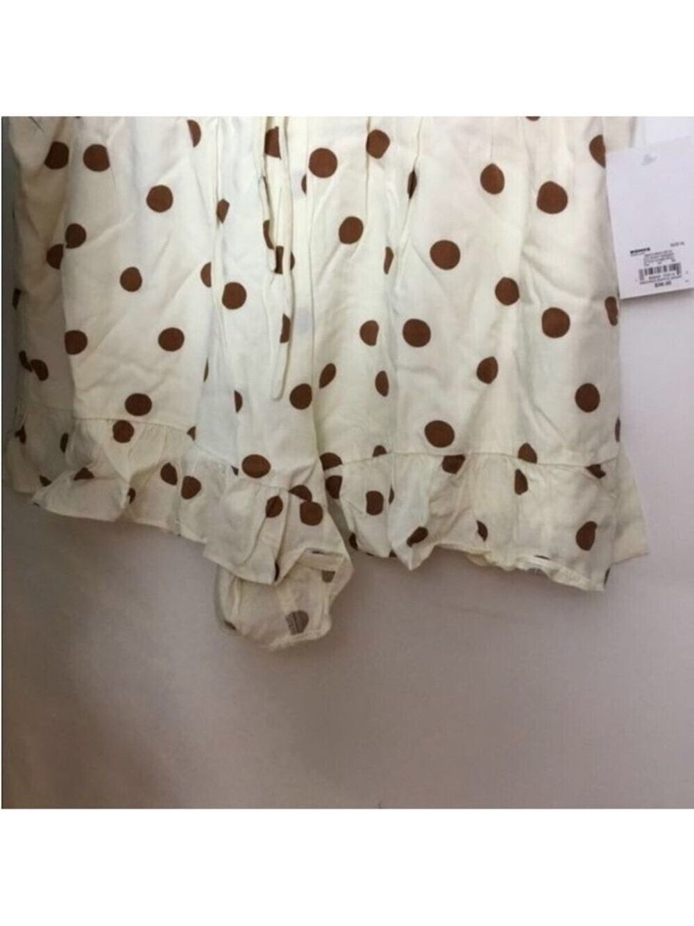 SO twist front crop top & short set Woman’s Juniors XL ginger dots - Picture 10 of 13